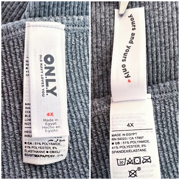 Old Navy NWT Ribbed Seamless Cropped Fitted Tank Top Plus Size 4X Loungewear New - Picture 4 of 4